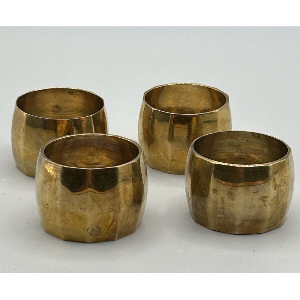 Brass‎ Round Napkin RingsSet of 4